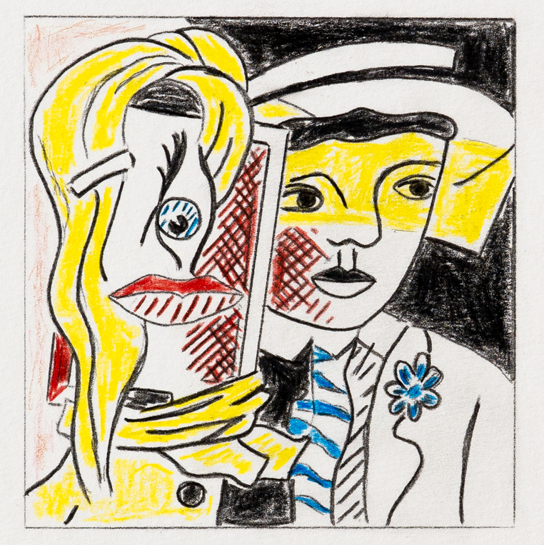  - Sturtevant Lichtenstein Study for Stepping Out 1988